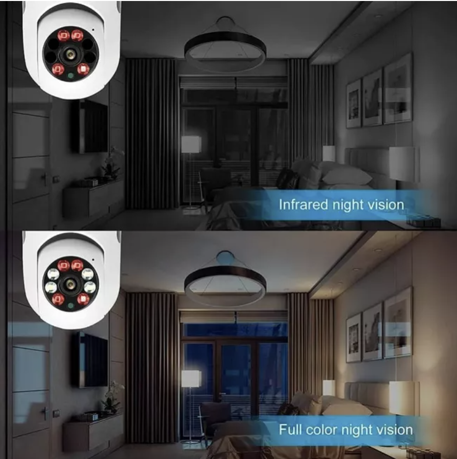 Miniatura 3 de Cámara Bombillo De Seguridad 360° Girato